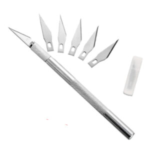 Cúter de precisión, metálico + Pack de x6 cuchillas #11