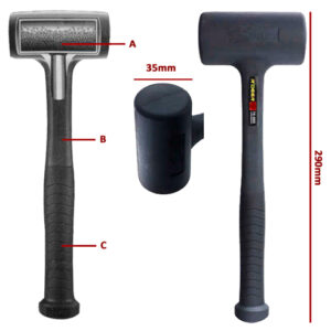 Martillo profesional negro de goma BW-02C