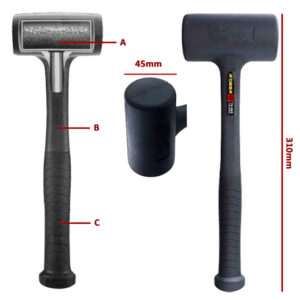 Martillo profesional negro de goma BW-02D